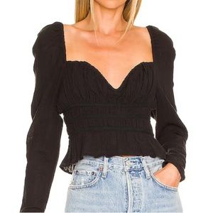 Free People Chloe Top in Black